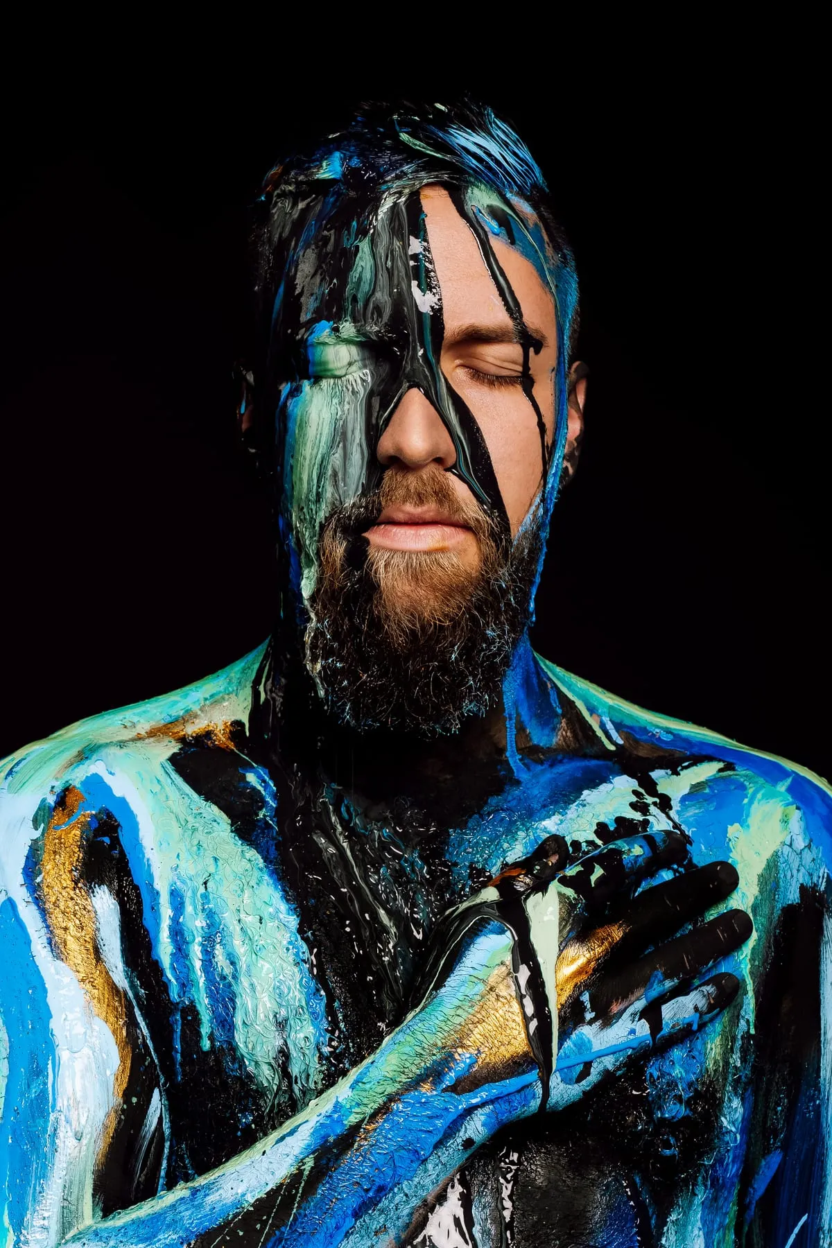 Bodypainting-Kunstwerk auf Haut