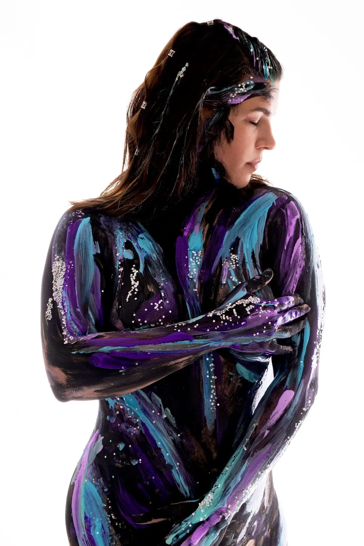 Bodypainting-Detailaufnahme