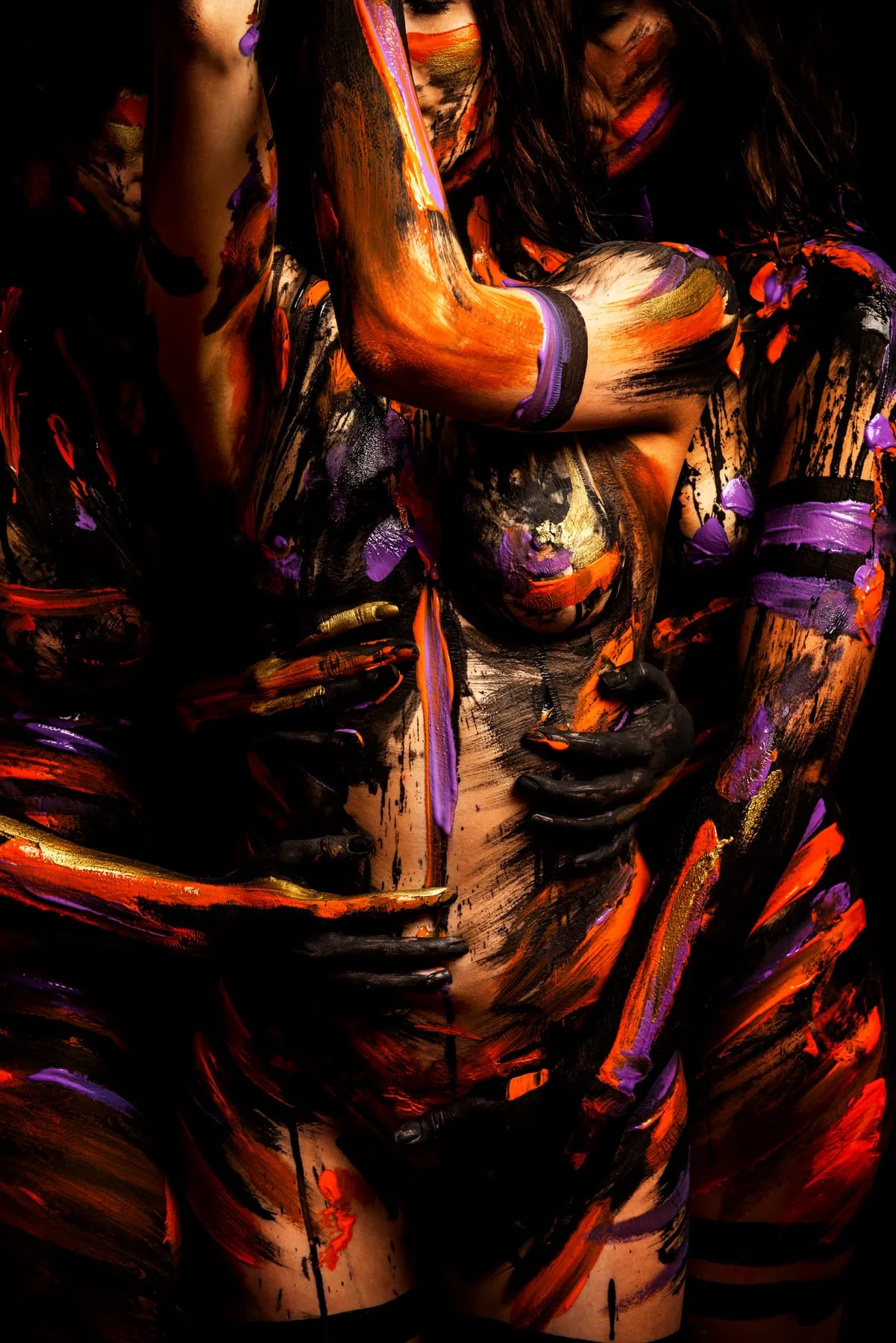 Sinnliche Aufnahme mit Bodypainting