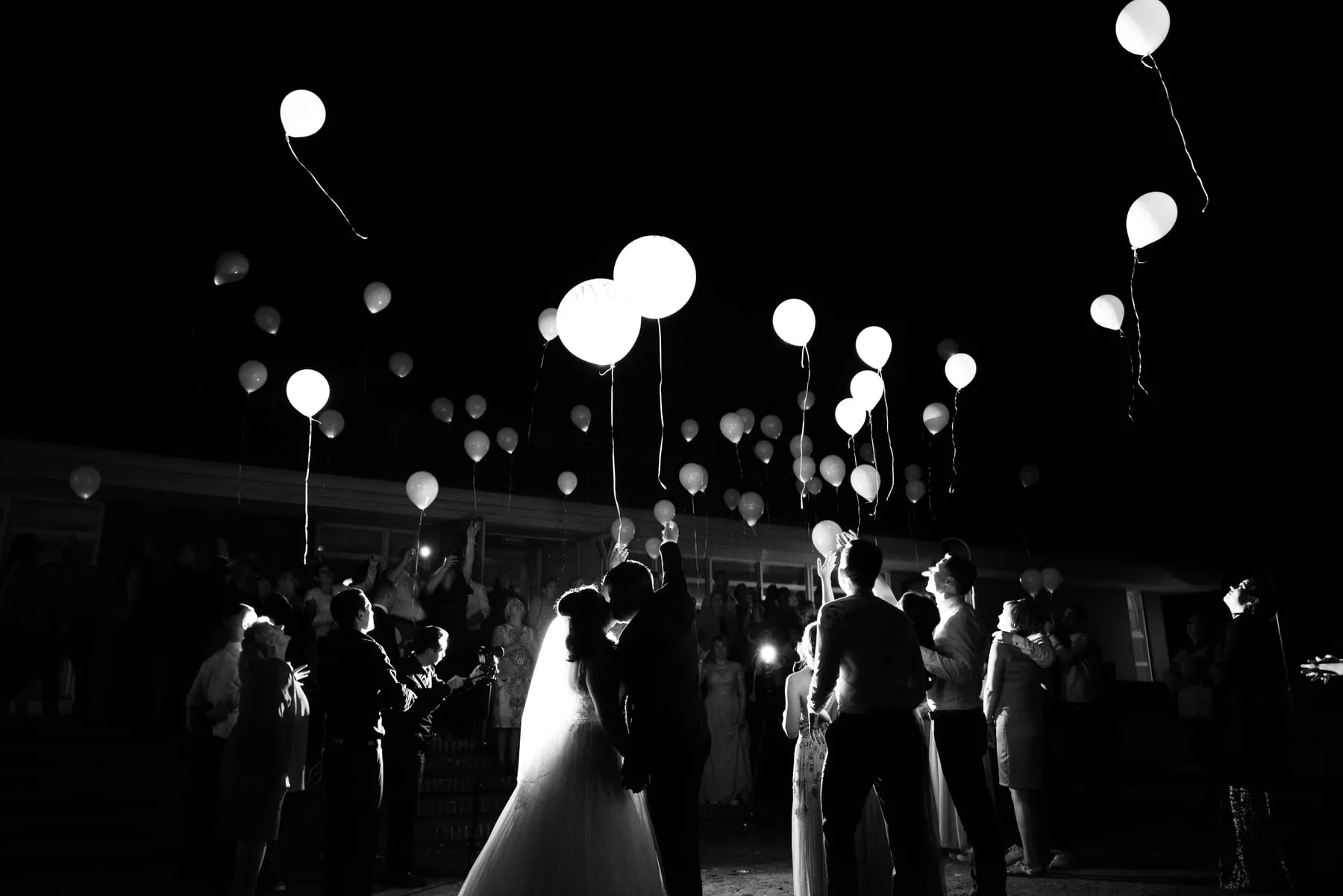 Hochzeit, Schwarz-Weiß-Moment