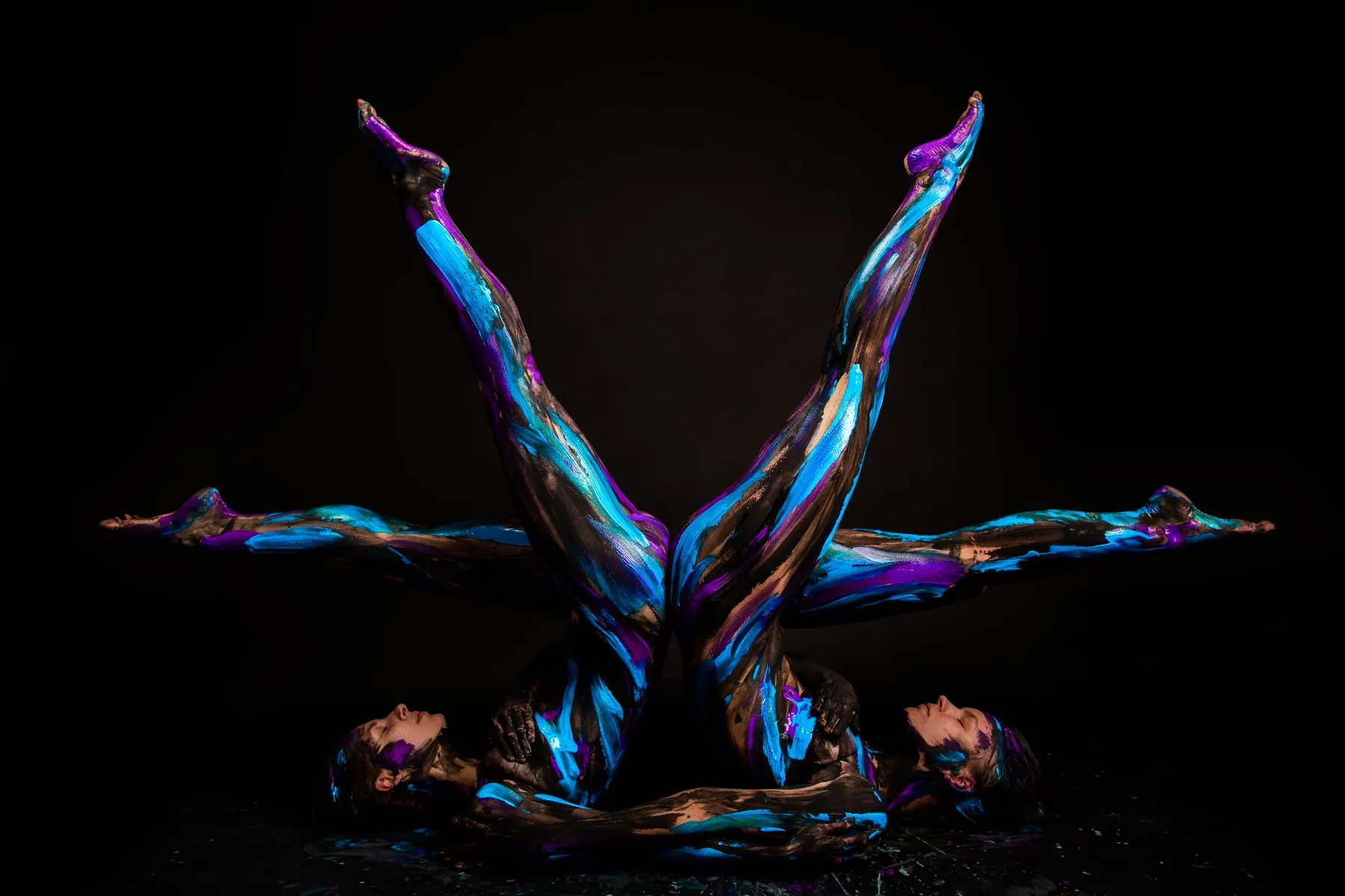 Bodypainting, künstlerische Aufnahme