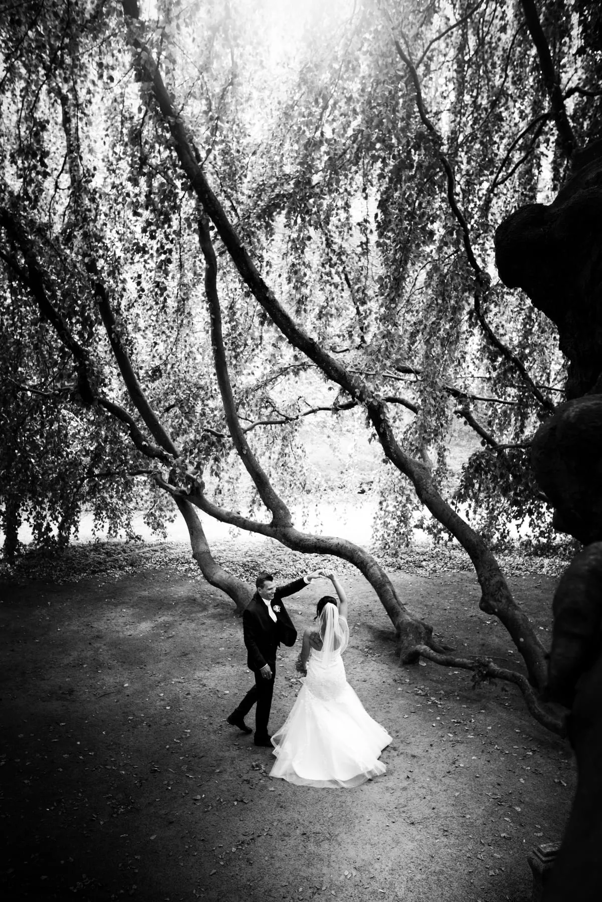 Hochzeit, Schwarz-Weiß-Moment