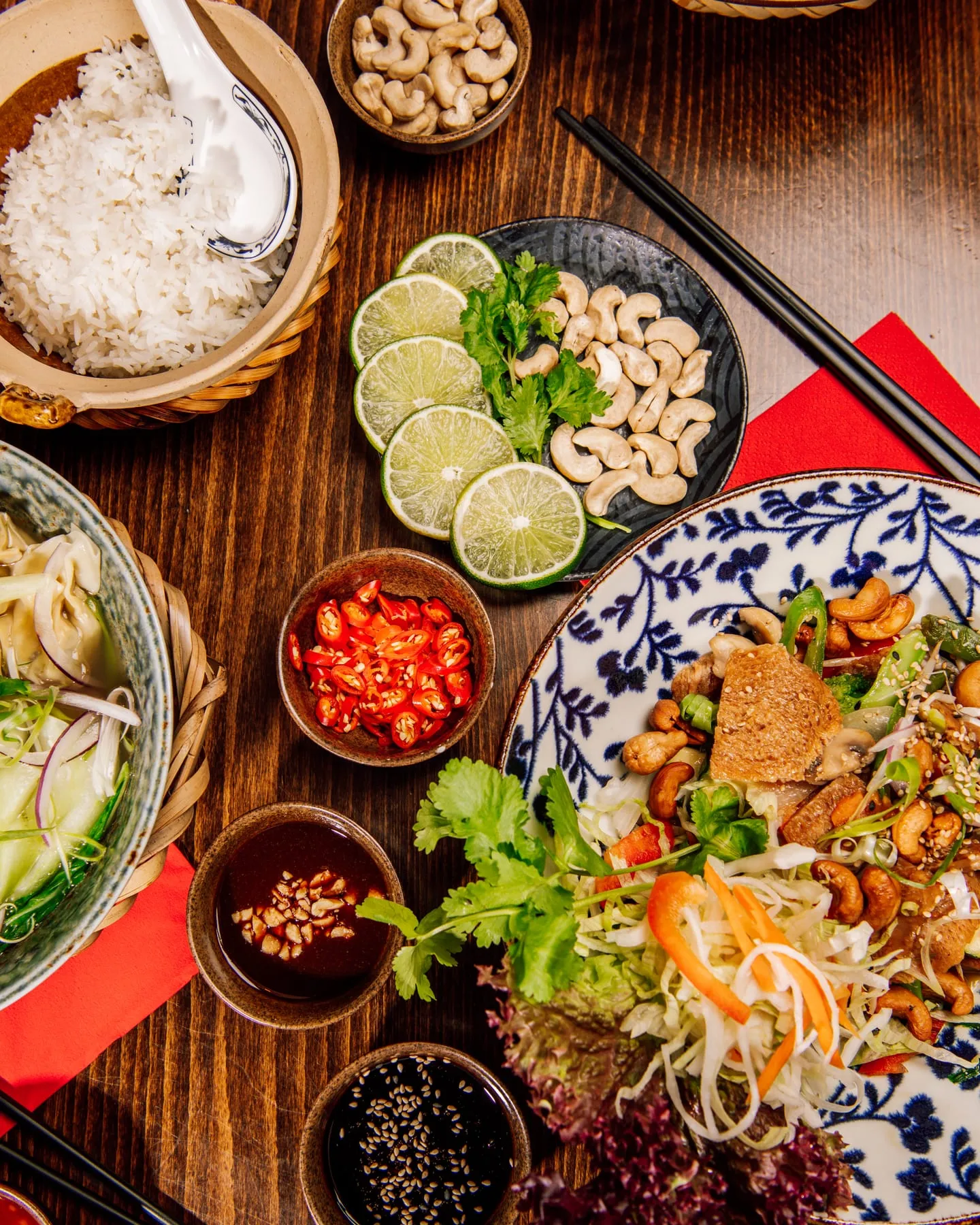 Food-Fotografie, gedeckter Tisch