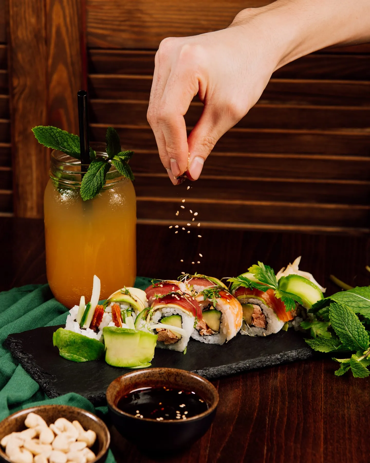 Food-Fotografie, Rainbow Rolls