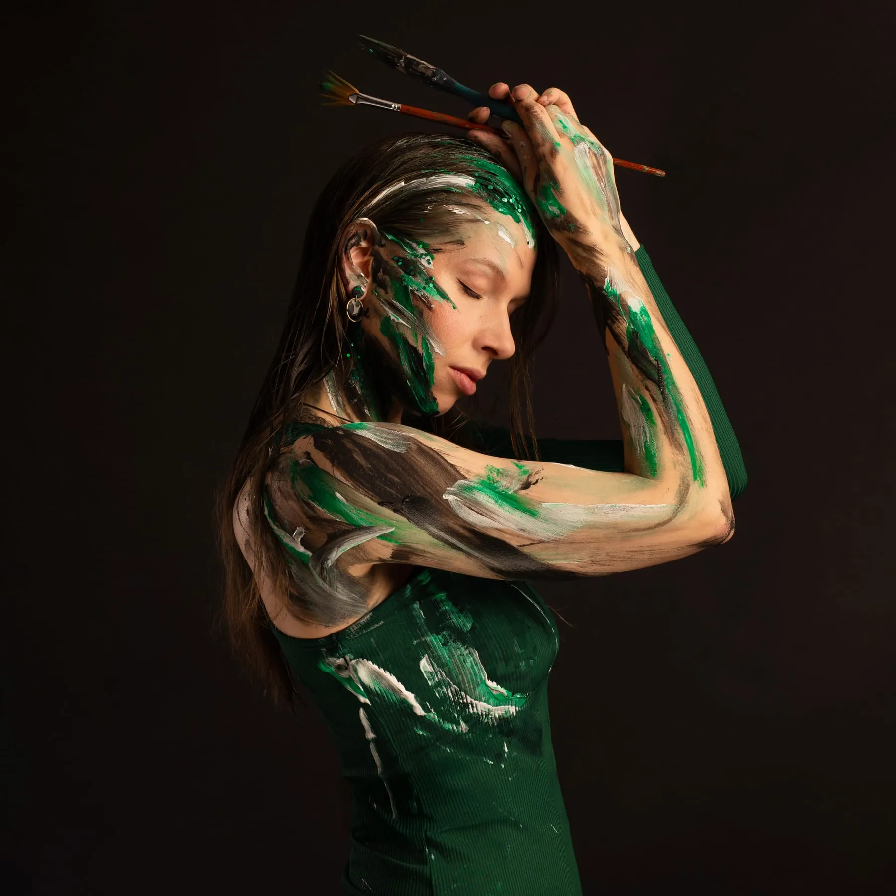 Laura Hartung am Werk im Studio