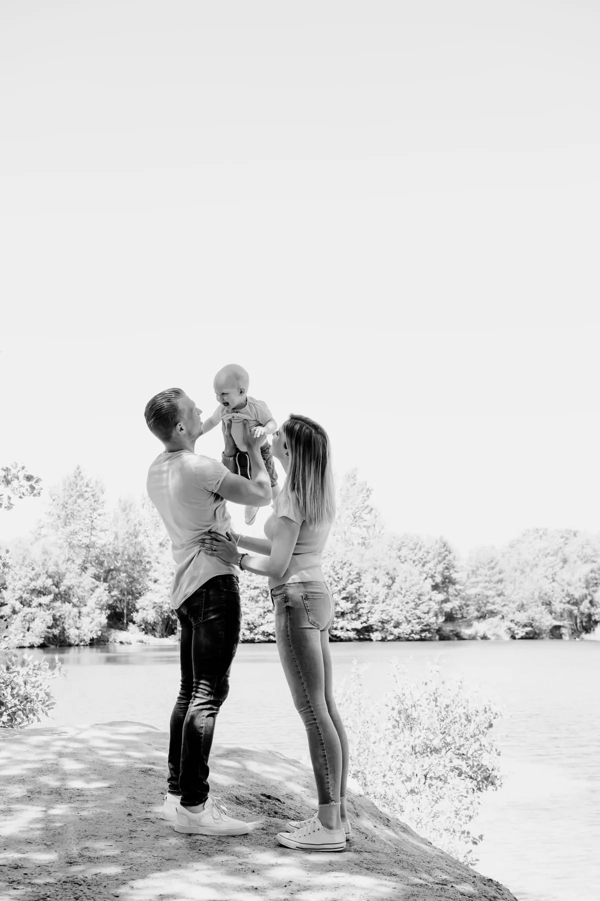 Familienfotografie in Schwarz-Weiß, Lüneburg